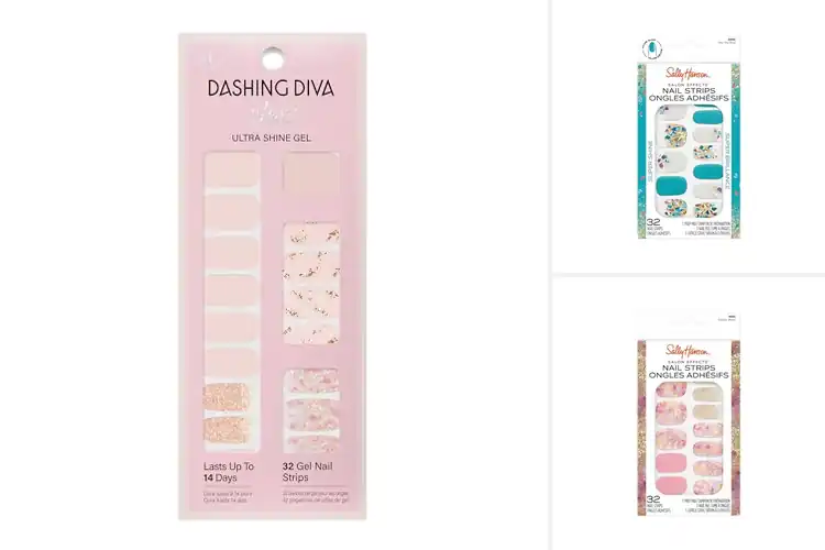 Detailed view of Best 32 Count Nail Strips: Instant Glossy Nails, No Dry Time