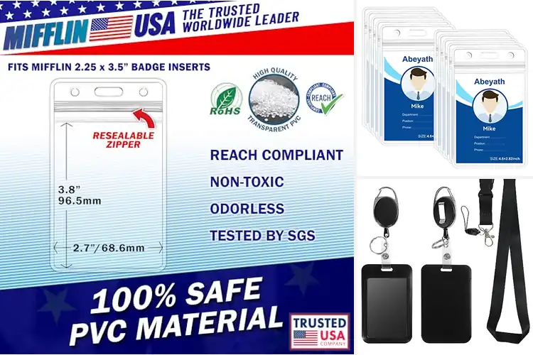 Detailed view of Best Employee Badge Holders for Secure, Easy Daily Use