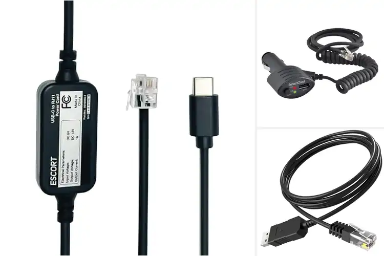 Detailed view of Best Escort Radar Detector Cables