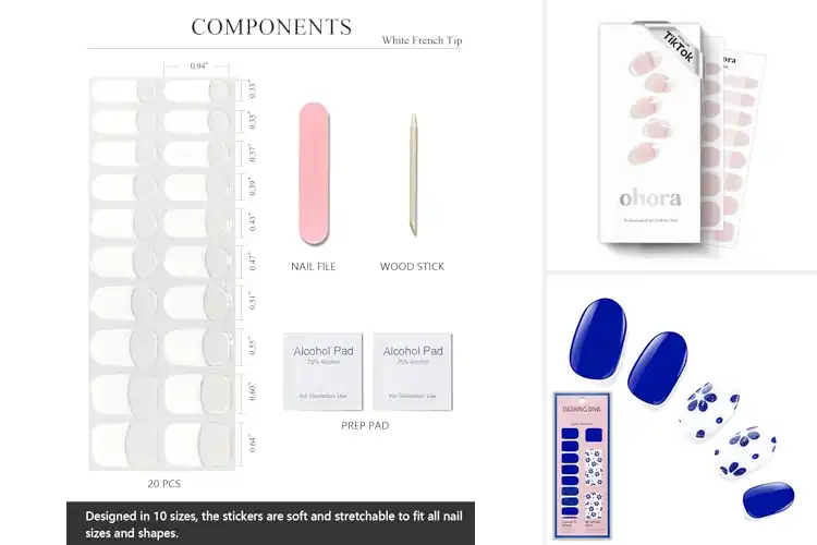 Detailed view of Best Gel Nail Strip Manicure Sets
