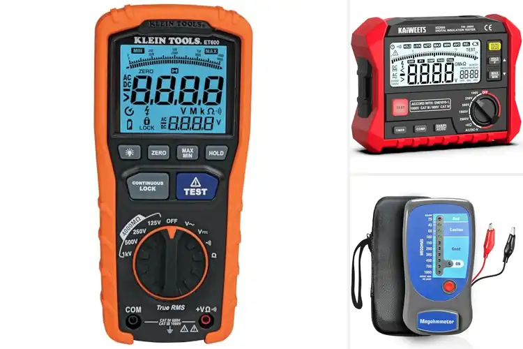 Detailed view of Best multi-range insulation testers