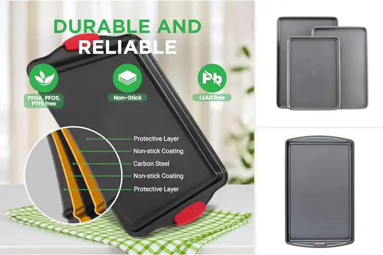 Detailed view of Best Non-Stick Baking Trays