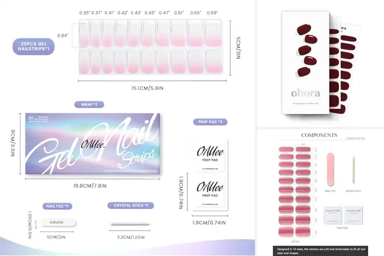 Detailed view of Best Semi-Cured Nail Strips: Salon Nails at Home