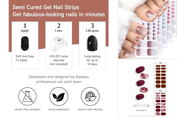 Detailed view of Best Shiny Gel Nail Strips
