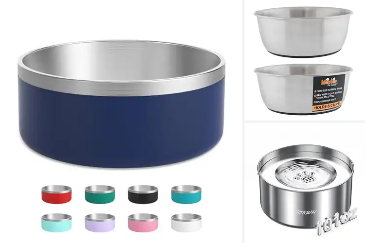 Detailed view of Best Stainless Steel Long Lasting Dog Water Bowls